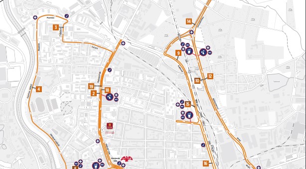 mapa mattoni 1/2maratonu české budějovice 2023