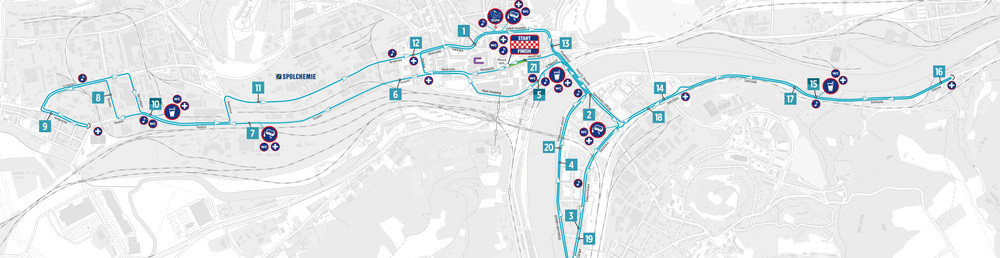 mála verze mapy Mattoni 1/2Maraton Ústí nad Labem 2023