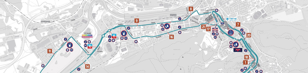 mapa závodu Mattoni 1/2Maraton Karlovy Vary 2024